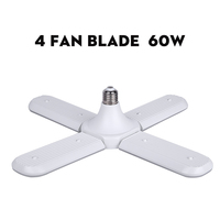 E27 Led Lumière 30W 40W 45W 60W 220V Plafond Réglable Pliable Football Led 3 4 5 Feuille Lampe Ampoule Ventilateur Lame Led Ampoule, Led Lumière