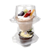 Boîte Blister en plastique transparent pour petits gâteaux, conteneur à coquille de Muffin à Dessert individuel, vente en gros