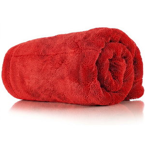 Serviettes de lavage, de séchage et de nettoyage pour voitures en microfibre à boucles à torsion faible, absorbantes, à séchage rapide et sans bords - Product Image 1