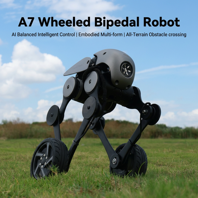 Wheeled Bipedal Robot A7 with Dynamic Balance Control, Intelligent Mobility Platform for Research, Robotics Applications