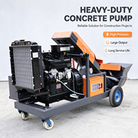 Nouvelle pompe à béton mobile diesel sur remorque, mini-pompe à béton pour machine à pomper le ciment, pour l'ingénierie de construction