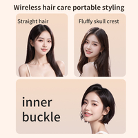 Peigne lisseur sans fil portable PAKISS - Chauffe rapidement, 3 réglages de température, outil de coiffage miniature pour les voyages