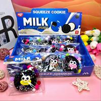 Jouet Squishy Cookie Mochi Anti-Stress à Presser, Jouet de Décompression Visage Amusant en Forme de Biscuit, Boîte de Présentation de 12 Pièces
