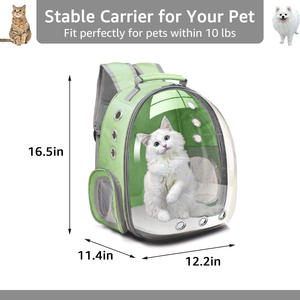 Mochila Moderna para Gatos con Diseño de Cápsula Espacial Transparente, Material Plástico Oxford, Cierre de Cremallera, para Uso en Exteriores - Product Image 2