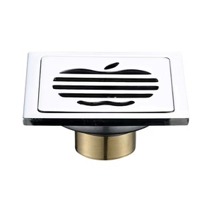 Desagüe de Piso Cuadrado de Acero Inoxidable de 4 Pulgadas, Moderno, Duradero, Resistente a Olores, <span class=keywords><strong>con</strong></span> Acabado Cromado, en Oferta - Product Image 1