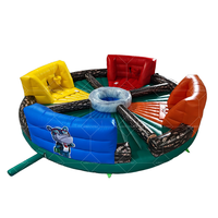 Commercial AirFunPro PVC Portable Saut Hungry Hippo Chow Down Jeu Gonflable Professionnel Bungee Running Sport Game