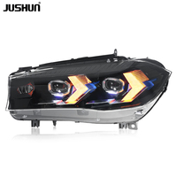 Système d'éclairage automobile JUSHUN Phares LED modifiés pour BMW X5 F15 2014-2018 Feux de jour Ensemble de phares de course