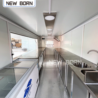 Remorque alimentaire entièrement équipée, cuisine mobile, remorque de restauration, remorque de vente ambulante, pour la vente de bonbons et de chips, en acier inoxydable, fibre de verre et aluminium