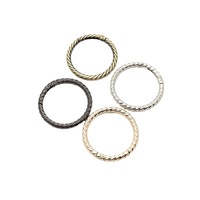 Anneau à ressort ouvert de luxe en alliage de zinc de haute qualité, anneau en O, quincaillerie pour bagages, fermoir à pression pour sac à dos et sac à main, mousqueton