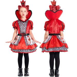Disfraz de Halloween para Niñas, Vestido de Reina de Corazones con Falda Abultada para Representaciones Teatrales Infantiles - Product Image 6