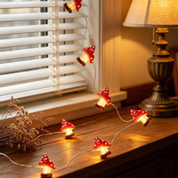 Guirlandes lumineuses LED en forme de champignons, lumières féériques, décoration en forme de champignons pour chambre à coucher, jardin, cabane, éclairage de festival, lumières décoratives