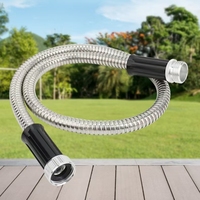 Tuyau d'arrosage de jardin en acier inoxydable multi-tailles, durable, anti-pli, le plus vendu, pour arroser les plantes, laver les voitures, tuyau flexible et portable