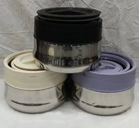 Vente chaude d'usine 3 pièces grande marmite ensembles chauffe-aliments Durable ABS + acier 3.5L + 7.5L + 15L ensemble de marmites pour le Ramadan