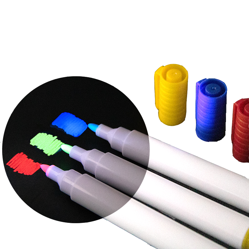 Маркеры с большим наконечником, невидимые перманентные ручки, синие, желтые, красные ручки с исчезающими чернилами, Перманентный УФ-маркер на спиртовой основе