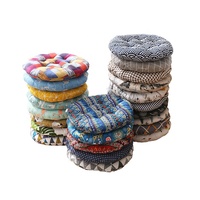Coussin de sol rond en coton et lin, tissé, épaissi en coton PP, pour bureau, salle à manger, bureau d'étude