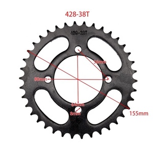 Bán buôn <span class=keywords><strong>38</strong></span> răng phía sau Xích 64511-23450-38t cuối cùng ổ đĩa xích 428-38T phía sau bánh xe ổ đĩa xích cho ax100 - Product Image 6