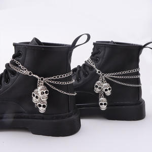 Skull Multi Layer <b>Shoe</b> Chain Zinc Alloy Unisex Fashion Body Chain For Martin Boots Canvas <b>Shoes</b> <b>Accessories</b> - Product Image 1