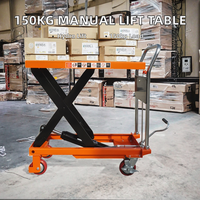 Table élévatrice manuelle hydraulique portable de haute qualité 1000 kg, mini élévateur mobile réglable pour le travail du bois