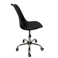 Chaise de bureau moderne sans accoudoirs avec roulettes, réglable en hauteur 360° °   Chaise de bureau pivotante pour la maison, le bureau, l'étude et la coiffeuse