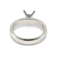 Trendiger 18K Weißgold X-förmiger Halbmontierter Ring mit Mehrreihigem Diamantband, Maßgefertigte Verlobungsfassung, Geschenk für Ehefrau zum Geburtstag