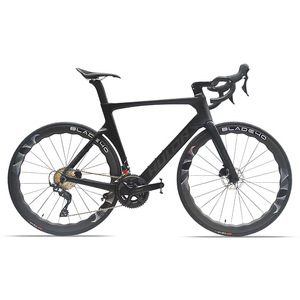 Bicicleta de Carretera de Fibra de Carbono 700c, Horquilla Rígida, 22 Velocidades, Edición Personalizada Negra, Sillín de Alto Rendimiento, Lujo para Audiófilos - Product Image 2
