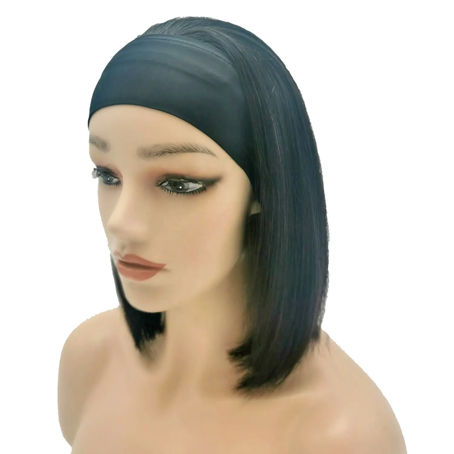 12"14" Headband Wig Human Hair Straight Bob Wig Glueless None Lace Front Virgin Brazilian Hair Wigs for Black Women
