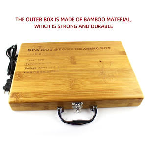 Kit Energy Hot <span class=keywords><strong>Massage</strong></span> Polieren Basaltsteine Elektrische Konstant temperatur Bambus Geschenk 20 Stück Körper - Product Image 5