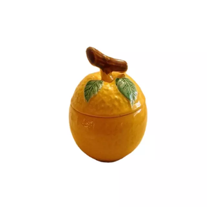 Factory Direct Ceramic <strong>Lemon</strong> Shaped <strong>Jar</strong> Wholesale Small Round Cookie <strong>Jar</strong> with Lid - Product Image 6
