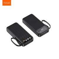 Batterie externe 20000mAh, charge rapide 22.5W PD, affichage numérique, chargeur portable USB-C, double sortie, batterie Li-polymère, ABS+PC 12
