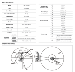 หุ่นยนต์หกแกนสำหรับงานเชื่อมโครงสร้างเหล็ก EFORT ARC12 2000 รับน้ำหนักได้ 12 กก. ระยะเอื้อม 2000 มม. - Product Image 2