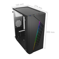 SNOWMAN CS021/022 Unique Vintage Dual RGB Air Fan Cheap MATX High-Airflow Case Clear Tempered Glass Window Black ATX Metal