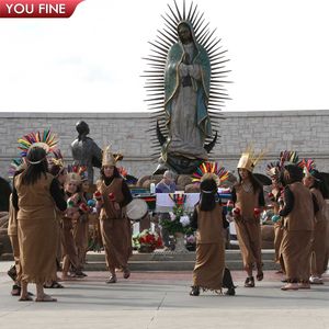 Наружная католическая религиозная статуя Дева гуадалупа бронзовая скульптура - Product Image 3