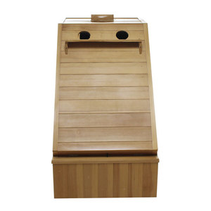 Cabine de sauna vapeur portable moderne personnalisée avec chauffage infrarouge lointain en <span class=keywords><strong>bois</strong></span> massif pour usage domestique - Product Image 4