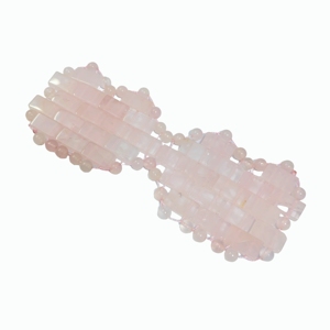 Masque de massage pour les yeux en pierre de quartz rose naturelle multi-matériaux et jade - Product Image 3