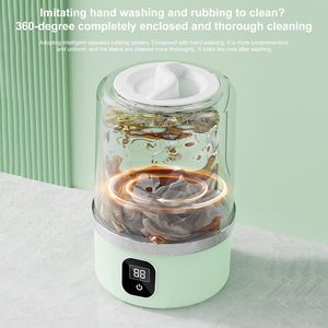 Qualité Garantie, Machine à Laver Mini Portable Pliable Multifonctionnelle Unique, 6 Modes Automatiques, en Plastique, USB, pour Linge - Product Image 3