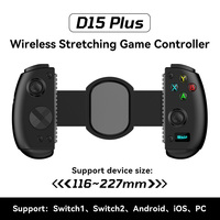 Manette de jeu sans fil Gamegaga D15 Plus avec déclencheur à effet Hall, Bluetooth 5.4, vibration six axes pour Android, iOS et PC