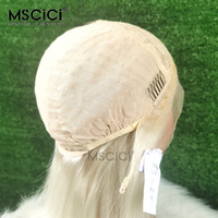 Perruque Lace Front 13x4 en Cheveux Humains Brésiliens, Lisse Blond Cendré, Texture Douce et Soyeuse, Perruque Personnalisée 100% Cheveux Humains, 14-26 pouces