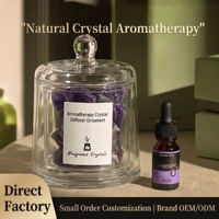 Diffuseur d'aromathérapie en verre cloche en pierre naturelle, écologique, sans sulfate d'alcool, longue durée (2 mois), artisanal en cristal
