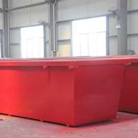 Bacs à déchets métalliques, conteneurs à ordures personnalisés, poubelles robustes en acier galvanisé, bacs de recyclage