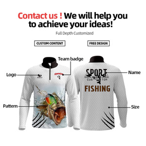 Wholesale 2019 fishing shirts sweat-absorbent quick-drying excellent sublimation print male sportswear design wholesale - Product Image 6