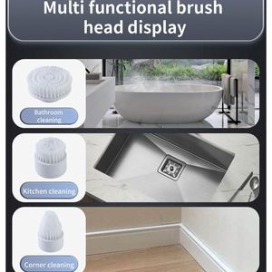 Brosse de nettoyage électrique sans fil Sunshine pour Spin Scrubber 7, remplaçable, pour baignoire et carrelage adaptés aux bébés, en plastique - Product Image 4