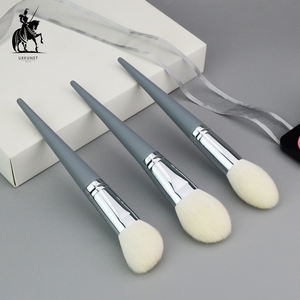 Muy suave Xgf pelo de cabra biselado recorte <span class=keywords><strong>contorno</strong></span> polvo suelto cepillo llama alto brillo cepillos solo maquillaje cepillo Etiqueta Privada - Product Image 1