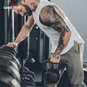 Men's Custom Logo Cotton Workout Fitness <strong>Vest</strong> Plus Size Wholesale <strong>Stringer</strong> Shirt Athletic Wear Printed Pattern for Bodybuilding - Product Image 2