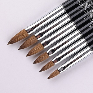 Kolinsky Crystal <b>Nail</b> <b>Extension</b> Pen 90% Kolinsky Special Crystal Powder Wood Handle <b>Nail</b> Brush - Product Image 3