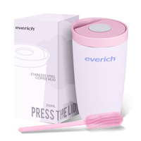 Tasse thermos à café réutilisable étanche de 12oz tasse à café thermique de voyage isolée en acier inoxydable avec couvercle boîte de couleur