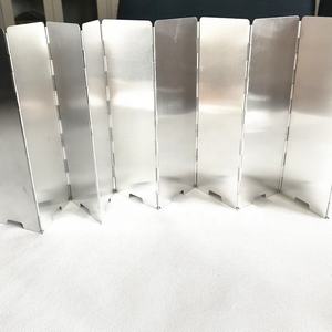 야외 스토브 캠핑 윈드 스크린 제작 판금 제품 용 10 종 접이식 알루미늄 윈드 쉴드 - Product Image 6