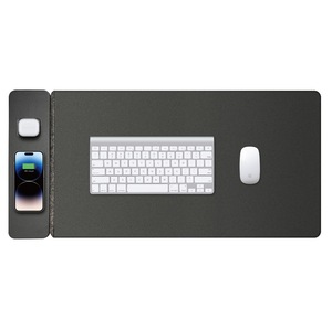 IStapromo Gifts 15W Fast Wireless Charging PU Leather Desk <b>Mat</b>, Reversible Dual Layer Waterproof Anti-Slip <b>Large</b> Mouse Pad - Product Image 1