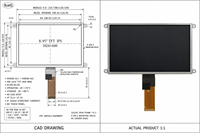 Écran LCD TFT IPS 8,95 pouces 1024x600 RGB 24 bits Interface parallèle 500 nits Panneau à large plage de température pour borne de stationnement intelligente