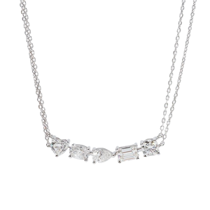 starsgem 925 silver moissanite fancy shape loose moissanite gold plated silver jewelry pendant necklace - Product Image 1