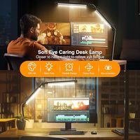 Lampe de table moderne à double source lumineuse avec télécommande, lampe de bureau LED flexible pour l'étude, lampe de lecture électrique simple pour salle de lecture